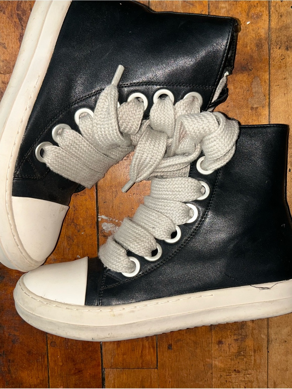SHEIN Black High-Top Sneakers with White Accents